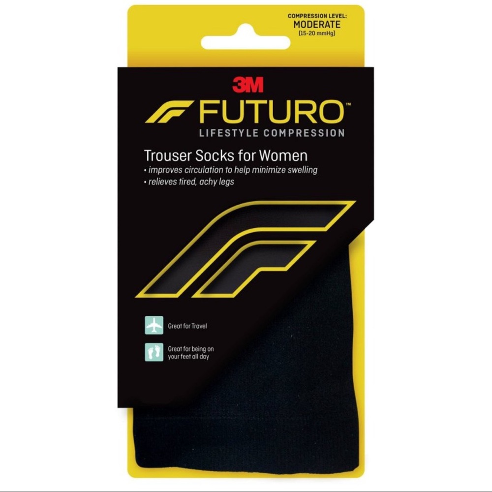 Futuro Trouser Moderate Compression Socks For Women - Black